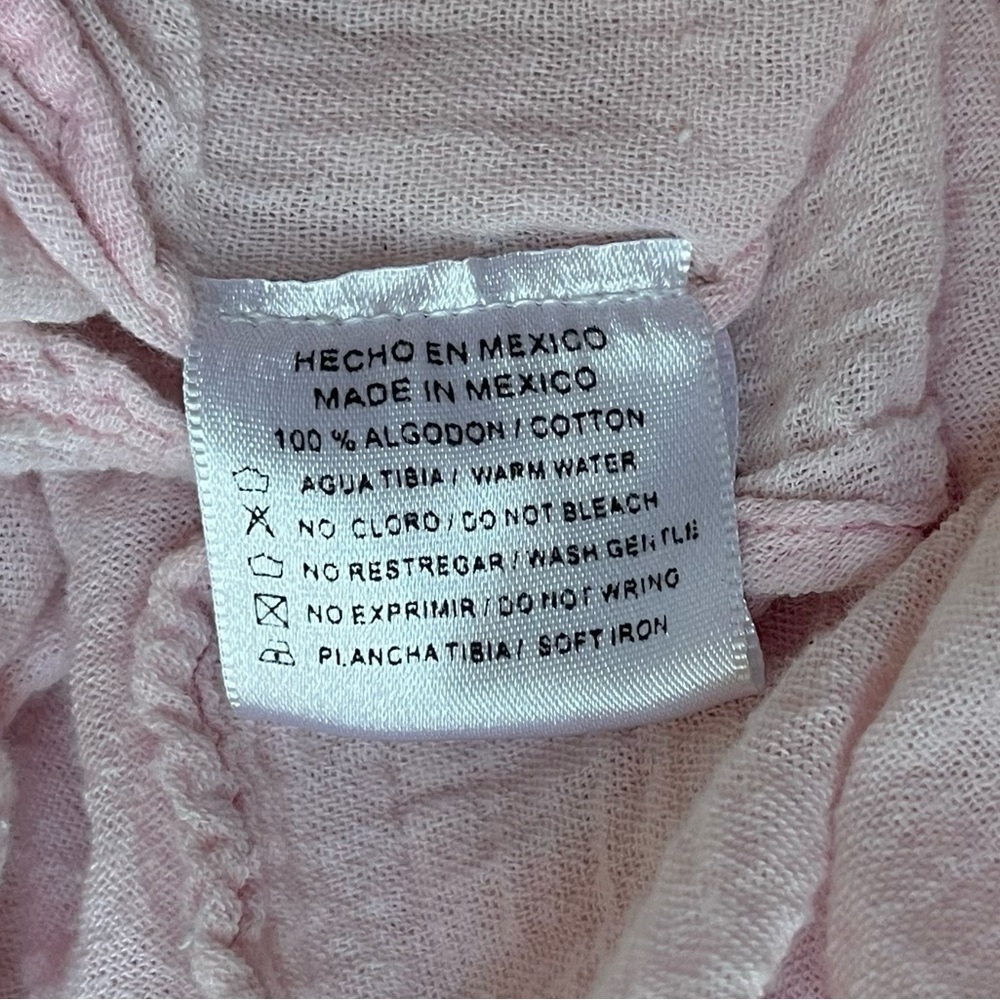 Honest Cotton Women’s Light Blush Pink Textured 100% Cotton Long-Sleeve Shirt — image 5 of 5